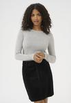 Джемпер Kaffe KALIZZA KNIT PULLOVER NO, Light Grey Melange/Light Grey - фото