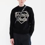 Свитер с вышивкой в виде сердца HUMAN MADE, черный - фото 7