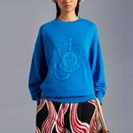 X Jw Anderson вышитый свитшот Moncler, синий - фото 4