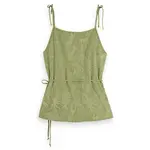 Блузка Scotch & Soda Draped Wrap sleeveless, зеленый - фото 4