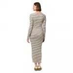 Платье Pieces Iris long sleeve long, бежевый - фото 2