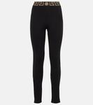 Леггинсы Greca Border Versace, черный - фото