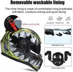 Шлем Halying для мотоцикла, черный / красный - фото 3