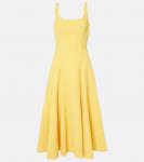 Платье-миди Neith crêpe Emilia Wickstead, Custard - фото