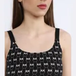 Топ стандартного кроя Pinko, черный - фото 4