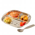 Тарелка KAWASIMAYA, Square Stainless Steel Three-Compartment Tray - фото 6