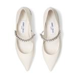 Балетки Jimmy Choo с кристаллами на ремешке, экрю - фото 5