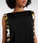 Мини-платье из собранного джерси Marmo Pucci, Nero - фото 4