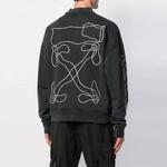 Свитшот с вышитыми абстрактными стрелками, черный/белый Off-White, черный - фото 3