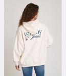 Толстовка Tommy Jeans хлопковая удлиненная, экрю - фото 2