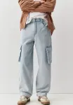 Свободные джинсы Pull&Bear, Light Blue Denim - фото 4