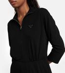 Платье миди с воротником-стойкой Prada, Nero - фото 4