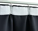 Плотная штора с крючками, антрацит, 290 х 245 см DOTMALL - фото 4