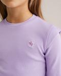 WE Fashion Лонгслив в лавандовом цвете - фото 4