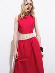 Короткая юбка миди Creta Plain Mango, Red - фото 6