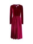 Платье Tillie из плиссированного бархата Gina Bacconi, Wine - фото 3