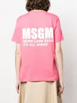 Футболка с логотипом MSGM, розовый - фото 4