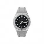 Часы Casio G-Shock Analog-Digital 2100 Series, арт. GA-2100-1A, 12-гранный, кованое серебро - фото