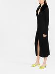 Blumarine трикотажное платье с меховым воротником, черный - фото 3