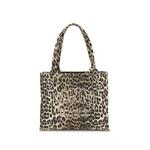 Сумка-тоут с леопардовым принтом Ganni, коричневый - фото