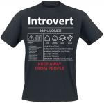 Футболка Sprüche Introvert, черный - фото