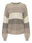 Only вязаный свитер "ONLATIA L/S STRIPE PULLOVER KNT NOOS", белый - фото 5
