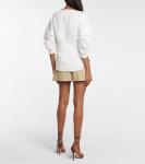 Блузка из смеси хлопка и льна Stella McCartney, кремовый - фото 3