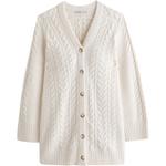 Женское платье с длинными рукавами Abercrombie＆Fitch, кремовый - фото