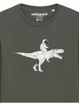Толстовка wat? Apparel Astronaut on T Rex, хаки - фото 3