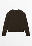 Кардиган Massimo Dutti BUTTONED WITH CREW NECK, Mottled Dark Brown - фото 7