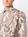 Рубашка с принтом пейсли ETRO, нейтральный - фото 5