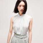 Драпированный топ без рукавов Smart And Joy, зеленый - фото 2