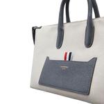 Сумка-шоппер с молнией и принтом логотипа THOM BROWNE - фото 5