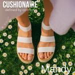 Women's Mandy Wedge Sandal In White CUSHIONAIRE - фото 2