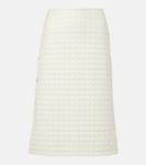 Стеганая юбка миди Moncler, White - Beige - фото