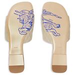 Шлепанцы женские белые Burberry - фото 6