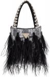 Мини-сумка GUESS Misae Sequin, Black Floral Print - фото