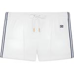 Шорты с вышитым логотипом Triomphe на шнурке CELINE, белый - фото