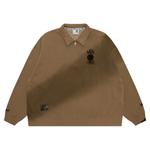 Aape By *A Bathing APE Embroidered Logo Long sleeve Polo Shirt - фото 3