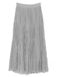 Плиссированная юбка с жатым эффектом TOTEME, серый - фото