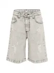 Джинсовые шорты с эффектом потертости John Richmond Junior, серый - фото