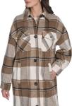Женская куртка-рубашка Zoe Relaxed Wool Plaid Shirt Jacket Levi's, Brown Multi Long - фото 6