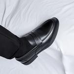 Мужские туфли GZZ черные на низком каблуке - фото 8