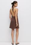 Платье PULL&BEAR OPEN BACK, Brown - фото 3