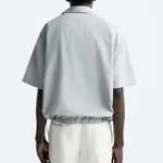 Футболка мужская серо-зеленая ZARA - фото 5