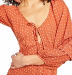 Suki Polka Dot Dress In Terra Cotta Dot MILLE, Terra Cotta Dot - фото 4