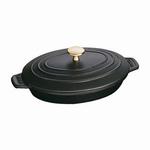 Форма для запекания с крышкой Staub овальная, 1 л, 23 см, черный - фото 2