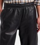 Кожаные брюки широкого кроя Acne Studios, черный - фото 4