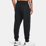 Брюки rival fleece graphic joggers 'black white' Under Armour, черный - фото 4