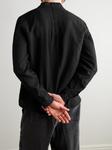 Рубашка из льна, окрашенная в готовом виде MR P., черный - фото 5